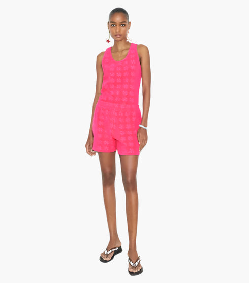 Bold Pink - Terry Jacquard Logo Short - GLAM MODA